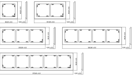 DECO Ramka uniwersalna pojedyncza czarny 12DR-1