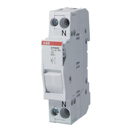 ABB Podstawa bezpiecznikowa 1P+N 32A 690VAC 10,3x38mm E 91HN/32; 2CSM200913R1801