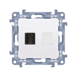 SIMON 10 Gniazdo HDMI pojedyncze biały CGHDMI.01/11
