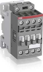 ABB Stycznik AF16Z-30-10-21 3-polowy Moc znamionowa AC-3/400V: 7,5kW Prąd roboczy AC-3/400V: 18A Napięcie cewki: 20-60V DC, 24-60V AC; Styki głowne: 3NO, Styki pomocniczne: 1NO
