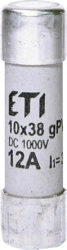 ETI Wkładka bezpiecznikowa cylindryczna CH 10x38mm 12A gPV 1000V DC