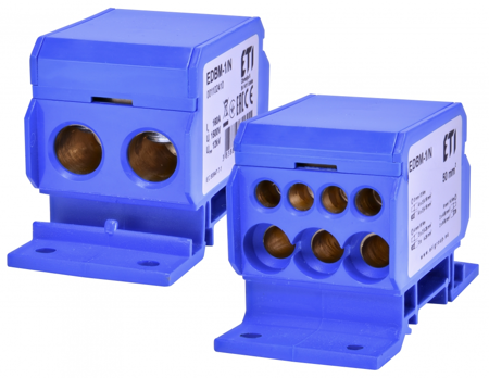 ETI Blok rozdzielczy 160A (2x4-50mm2/3x2,5-25mm2+4x2,5-16mm2)  niebieski EDBM-1/N 001102410