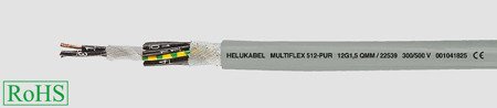 HELUKABEL Kabel łańcuchowy elastyczny, bezhalogenowy MULTIFLEX 512-PUR 4G0,75mm²  300/500V UL/CSA